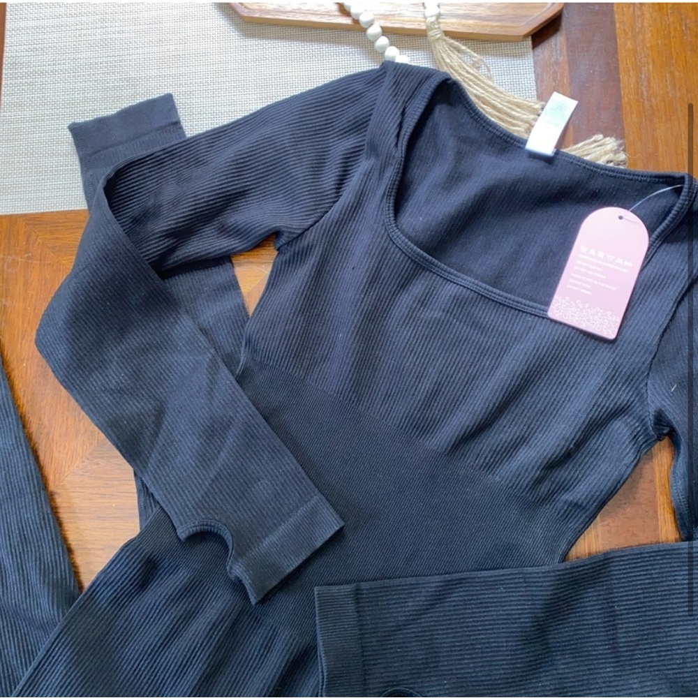 Long Sleeve Ribbed one piece